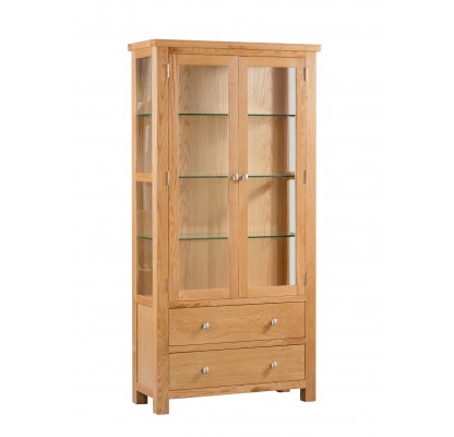 Dorset Oak Glazed Display Cabinet